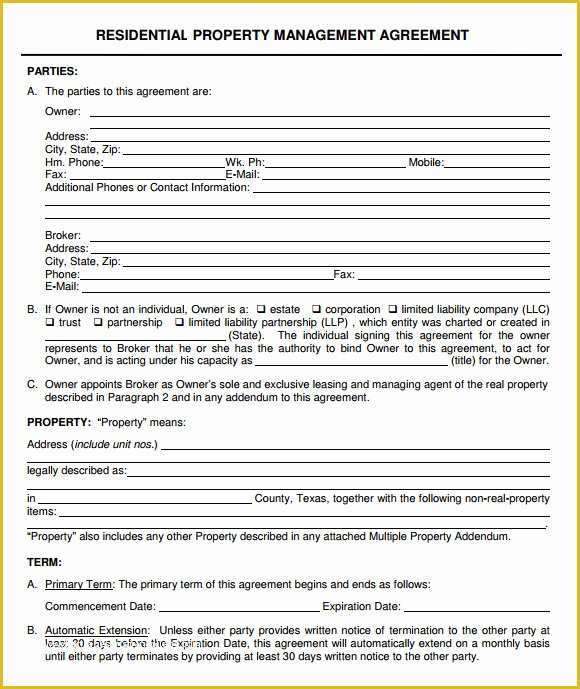 55 Property Management Agreement Template Free | Heritagechristiancollege