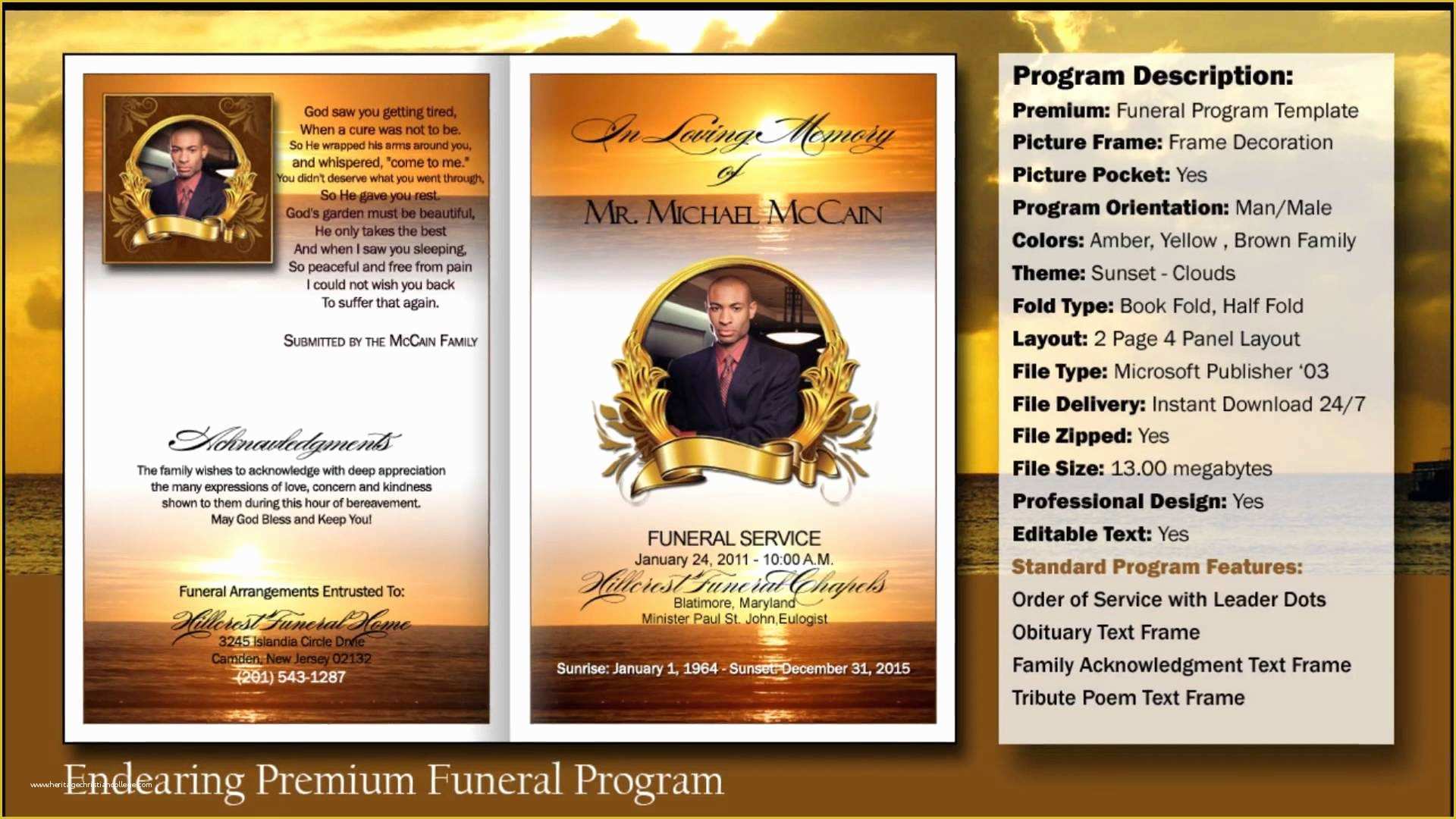 Publisher Funeral Program Template Free Of Free Funeral Program 