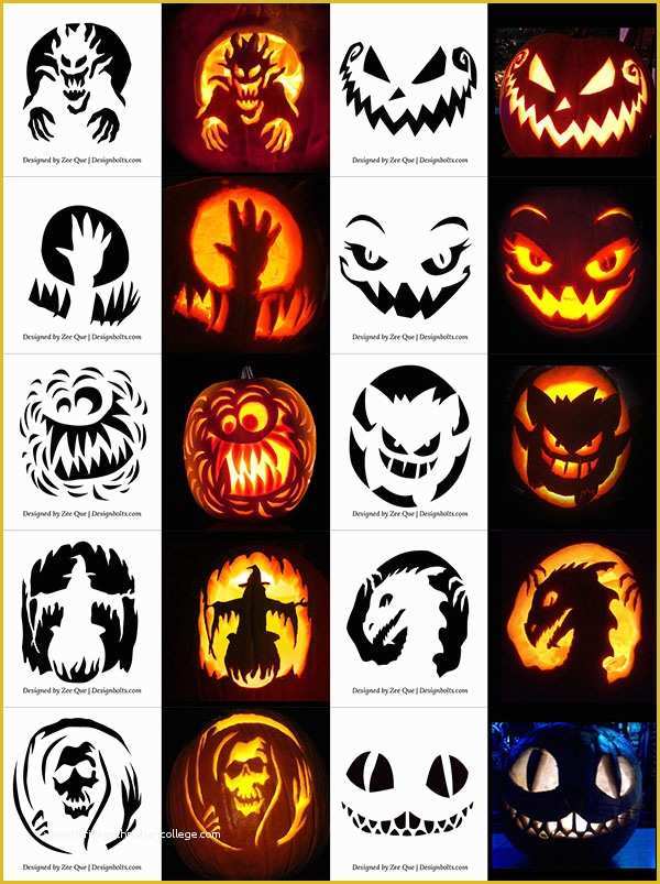 Pumpkin Carving Ideas Templates Free Of 290 Free Printable Halloween ...