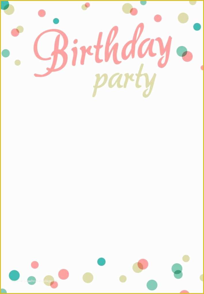 Reception Invitation Templates Free Download Of 20 Birthday Party ...