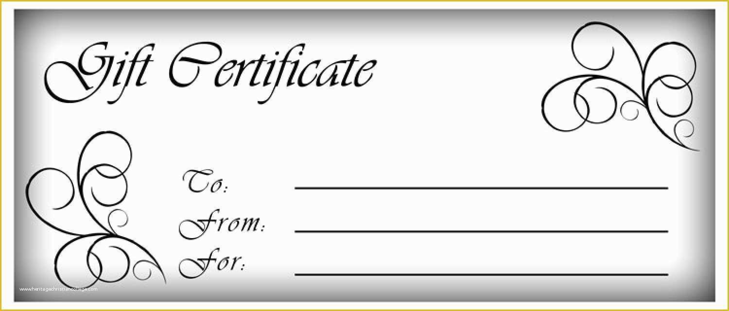 Gift Certificate Restaurant Template