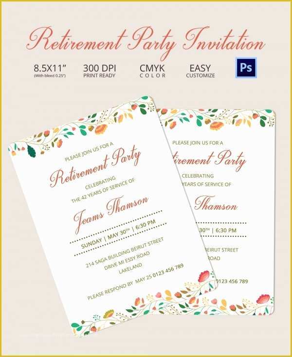  Retirement Invitation Template Free Download Of Retirement Party 