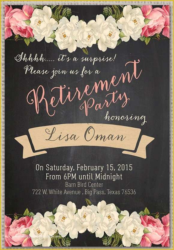 Retirement Invitation Templates Free Printable Of Surprise Retirement