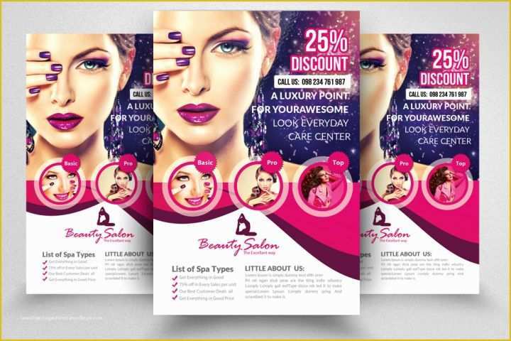 Salon Templates Free Download Of Beauty Parlour Brochure Templates Free ...