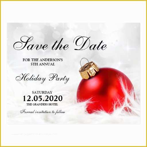 Save the Date Christmas Party Template Free Of Christmas Party Save the