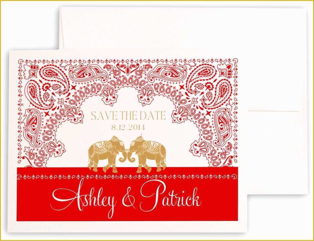 Save The Date Indian Wedding Templates Free Of Paisley Indian Save The 