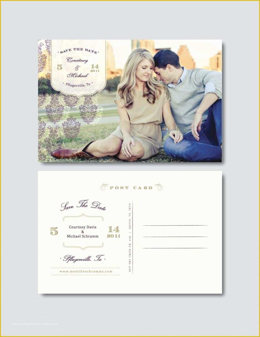 Save The Date Template Free Download Of Vintage Save The Date Postcard 