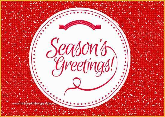 Seasons Greetings Card Templates Free Of Red Snowy Season S Greetings 