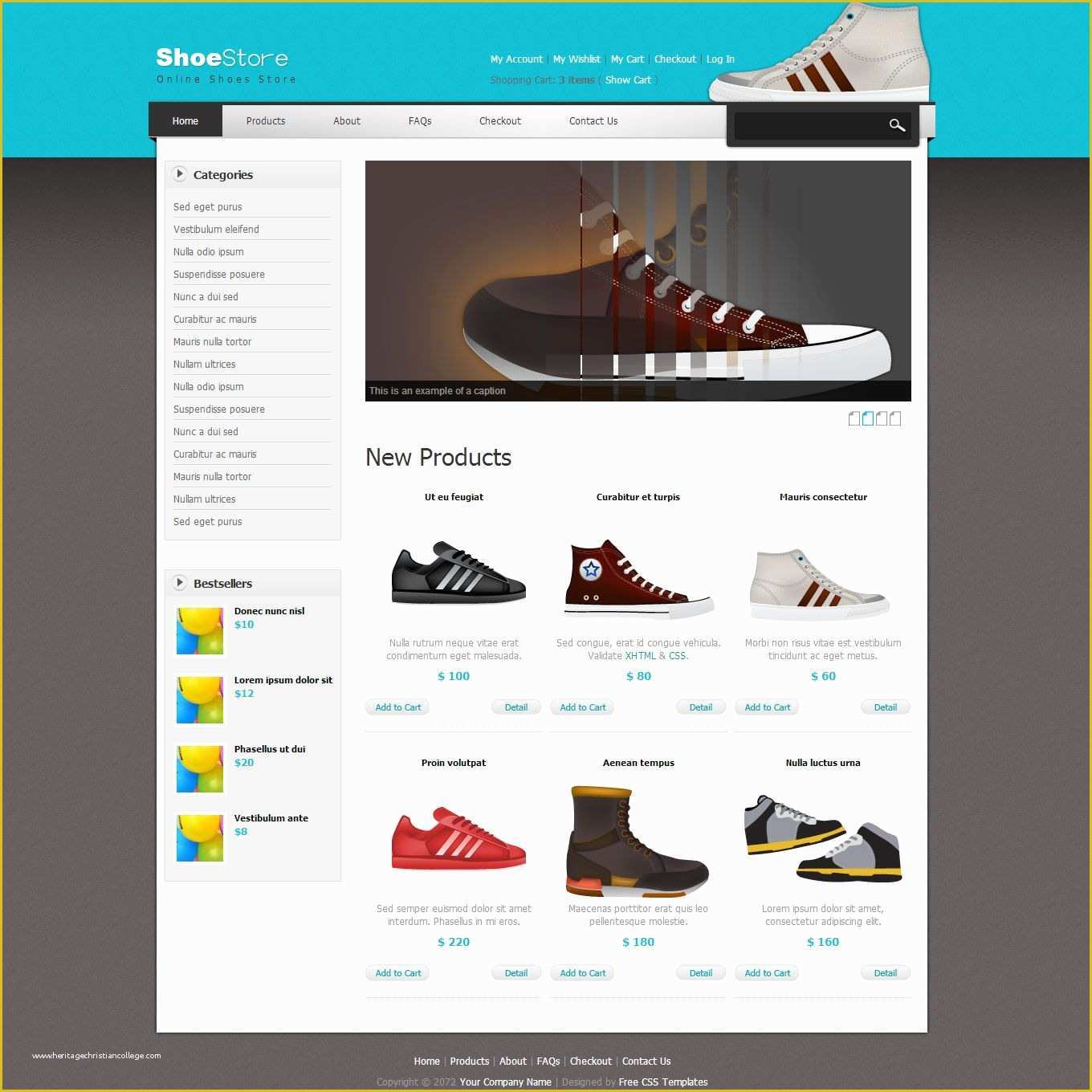 Shopping Cart Website Template