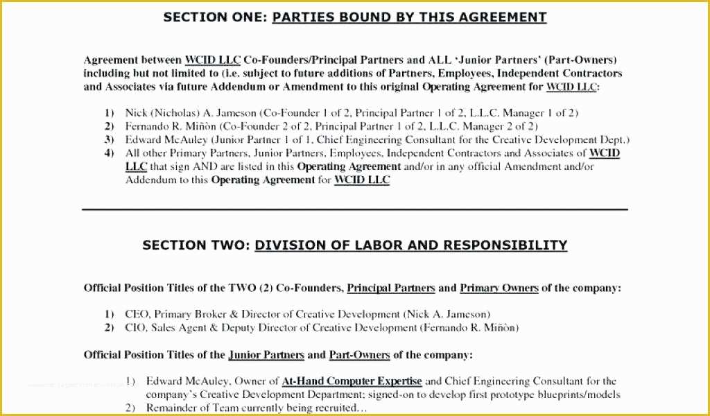 Simple Llc Operating Agreement Template Free Of S Corp Operating 