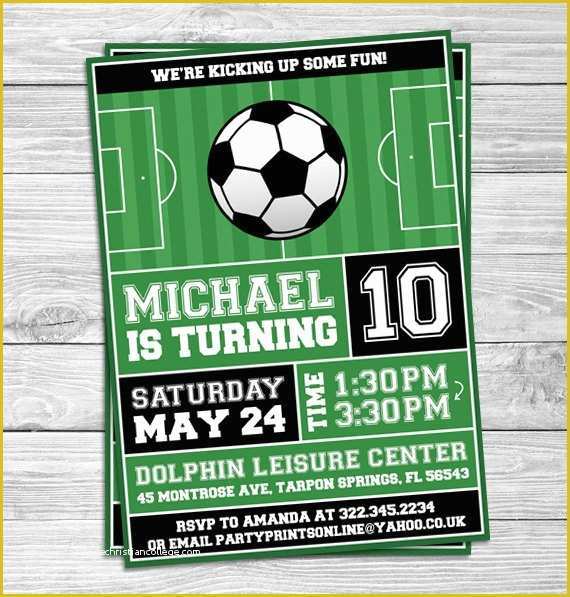 Soccer Ticket Invitation Template Free Of Soccer Football Birthday 