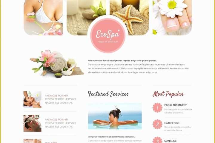 Spa Website Templates Free Download Of Beauty Salon Website Template