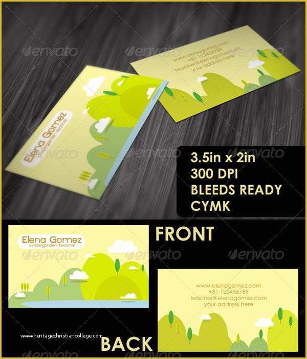 Free Printable Business Card Templates For Teachers Bdaion