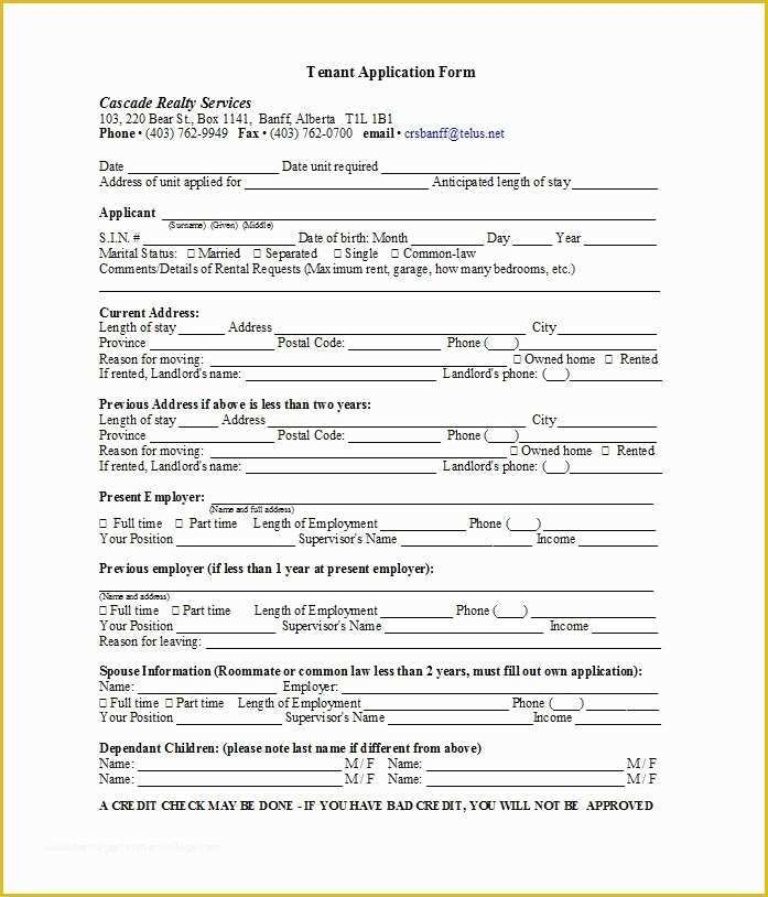 Tenancy Agreement Form Template Free Of 42 Free Rental Application Forms Lease Agreement