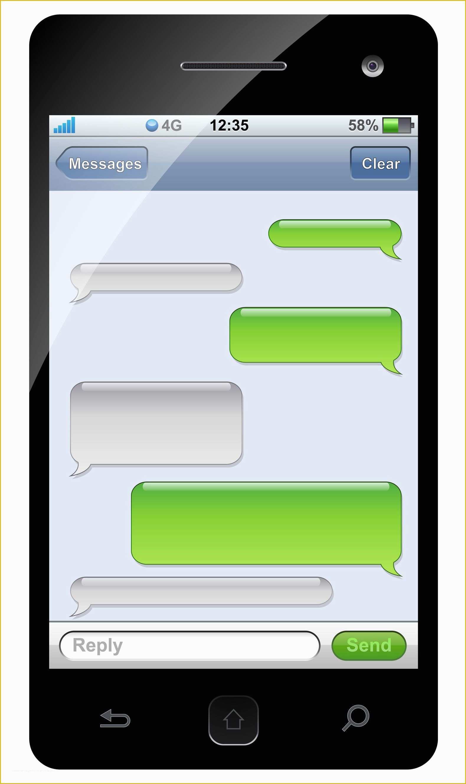 Text Message Graphic Template