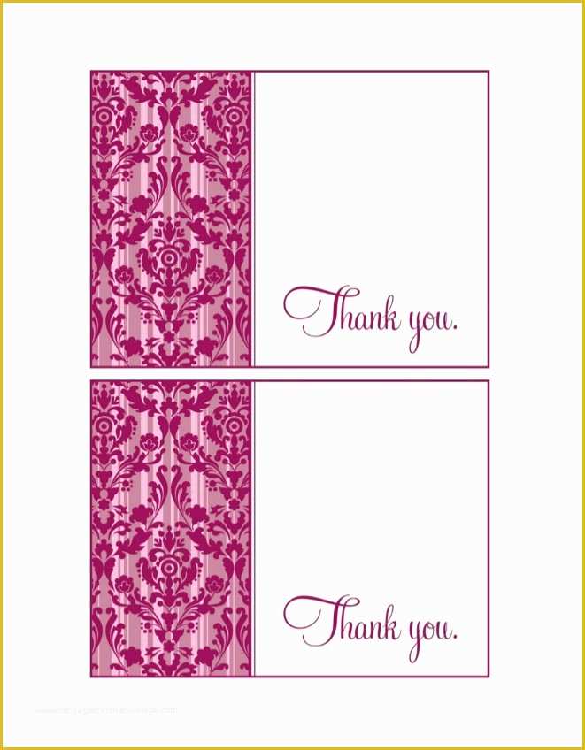 thank you card template free download of 30 free printable thank you