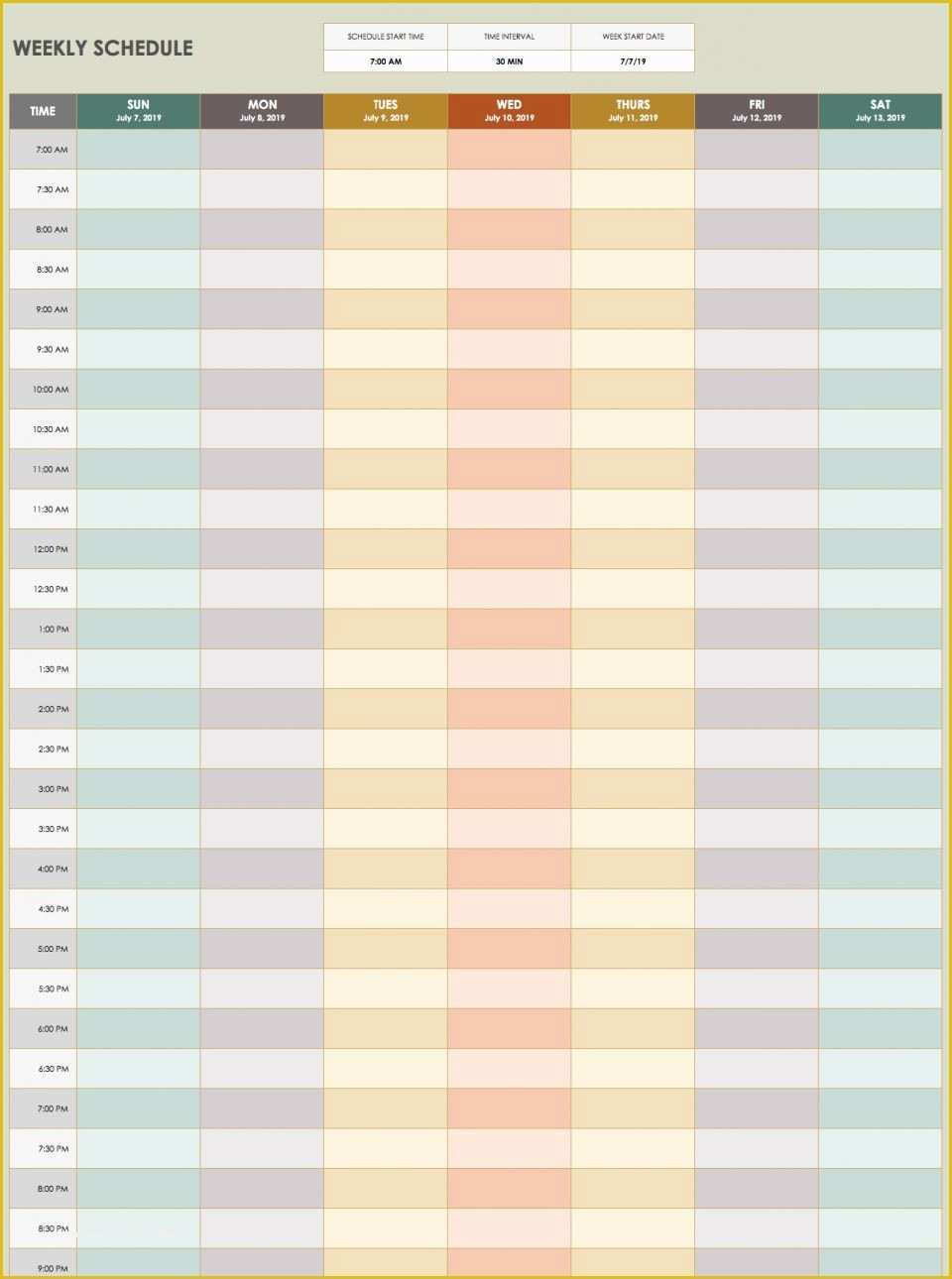 Time Management Excel Template Free Of Time Management Schedule 