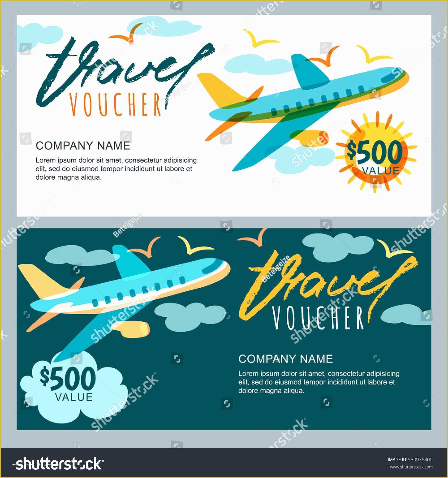 Travel Voucher Template Free Of Vector Gift Travel Voucher Template