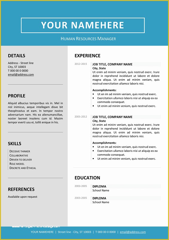 Two Column Resume Template Word Free Of 10 Best Resume Templates You 