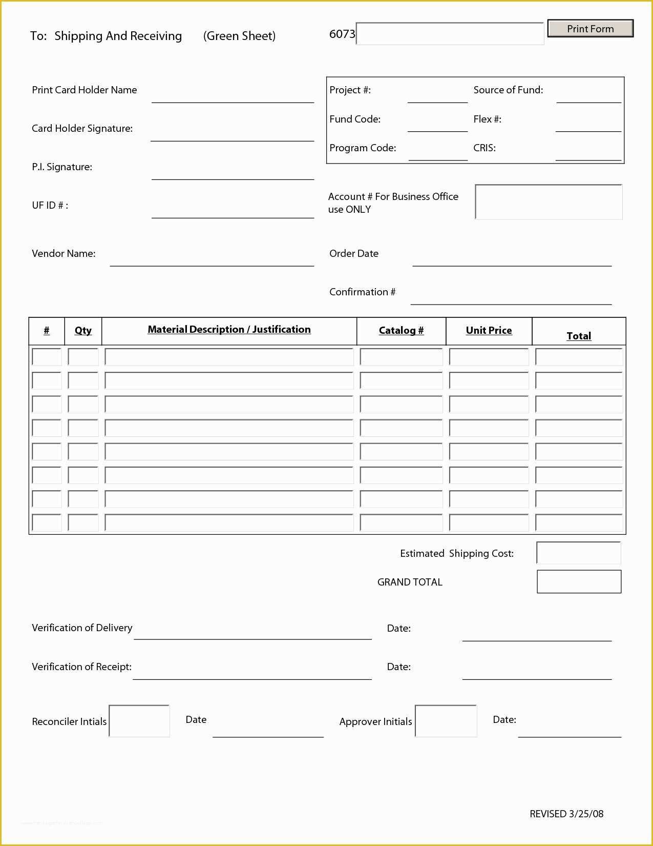 Warehouse Receipt Template Free Of Shipping Form Template Portablegasgrillweber