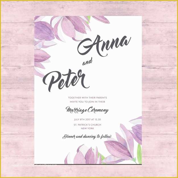 Wedding Card Design Template Free Download Of Floral Wedding Card 