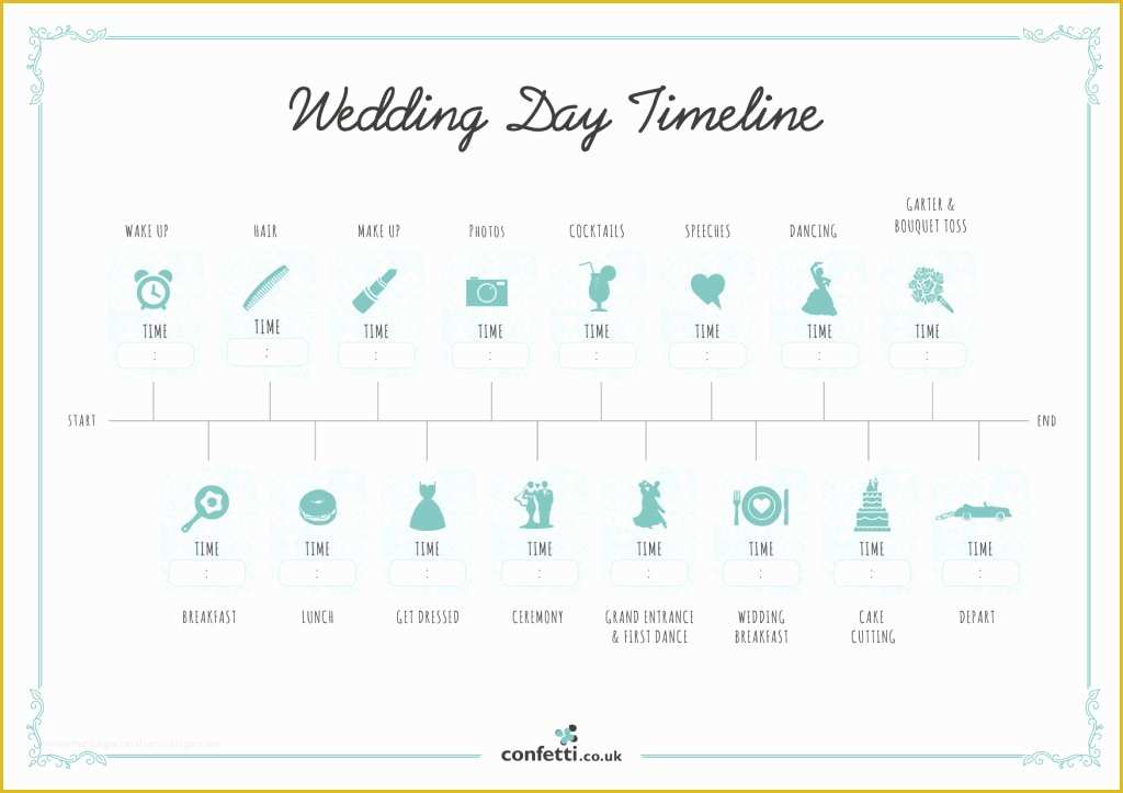 Wedding Day Timeline Template Free Of Wedding Day Timeline Free Printable Guide Confetti