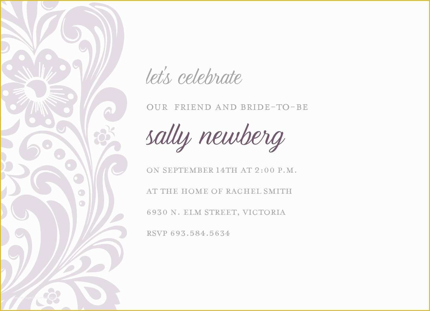 Wedding Shower Invitations Templates Free Download Of Free Printable 