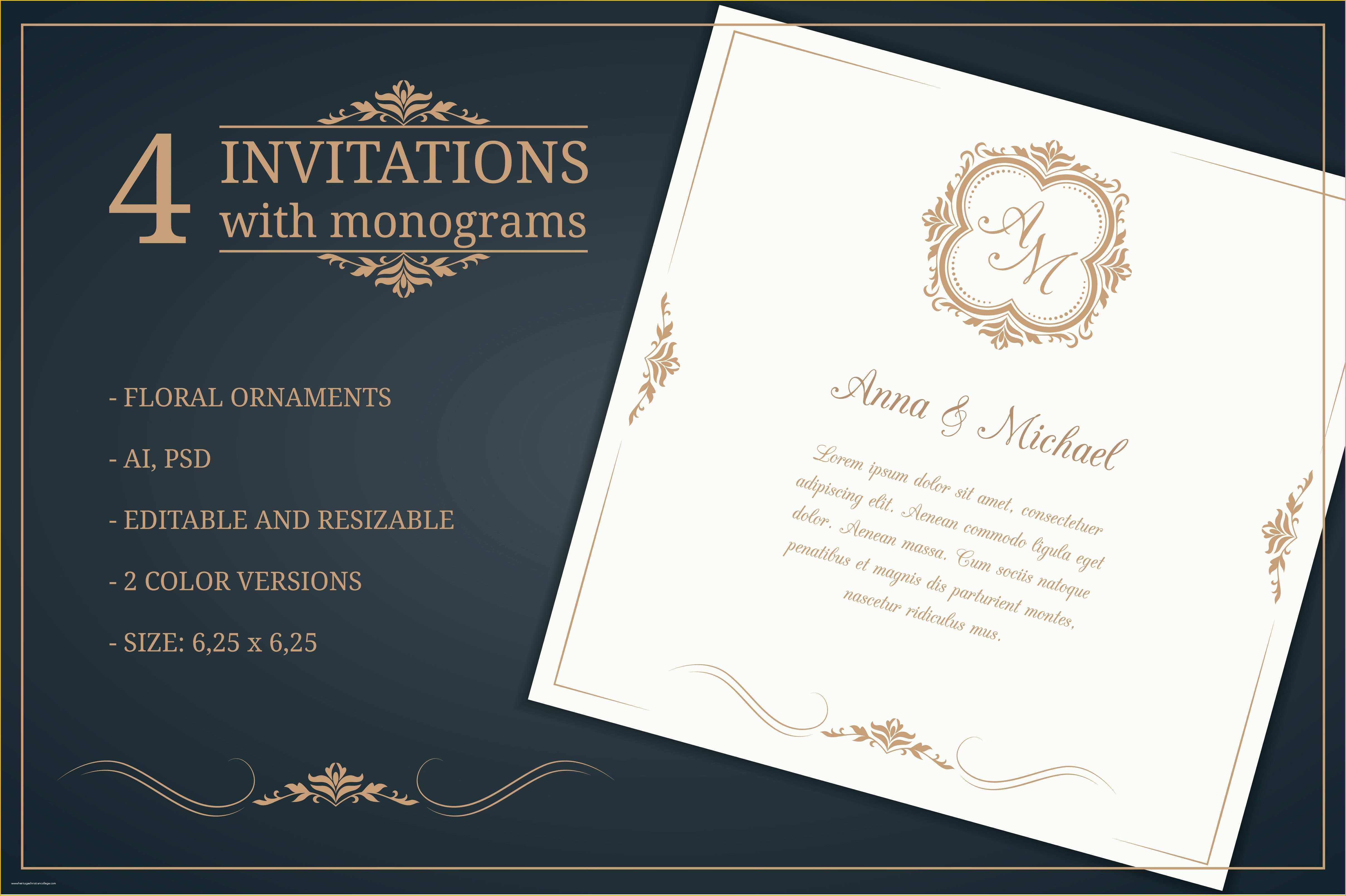 Wedding Templates Free Download Of Wedding Invitations With Monograms 