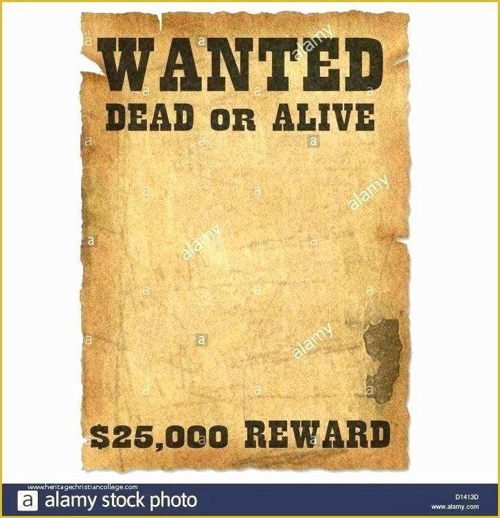 Wild West Wanted Poster Template Free Of Free Wanted Poster Template ...