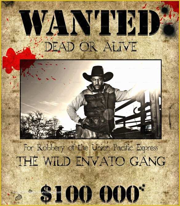 Wild West Wanted Poster Template Free Of Wanted Poster Template – 53 ...