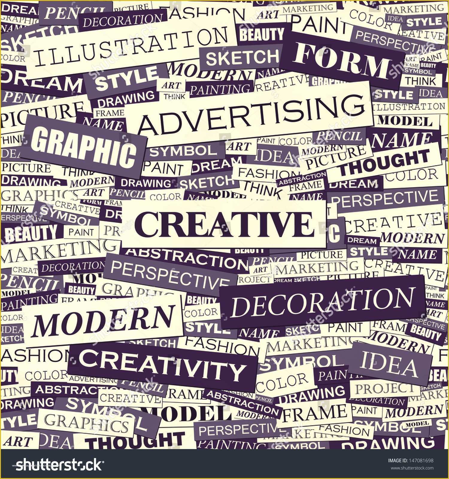 Word Art Collage Template Free Of Creative Word Cloud Illustration Tag Cloud Stock Vector