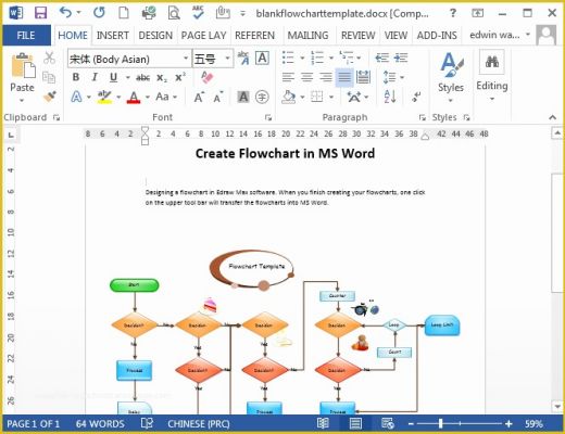 Word Flowchart Template Free Of Flowcharts In Word ...