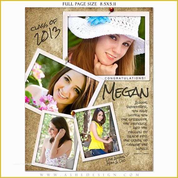 Yearbook Dedication Page Template Free Of Senior Yearbook Ad Sets for ...