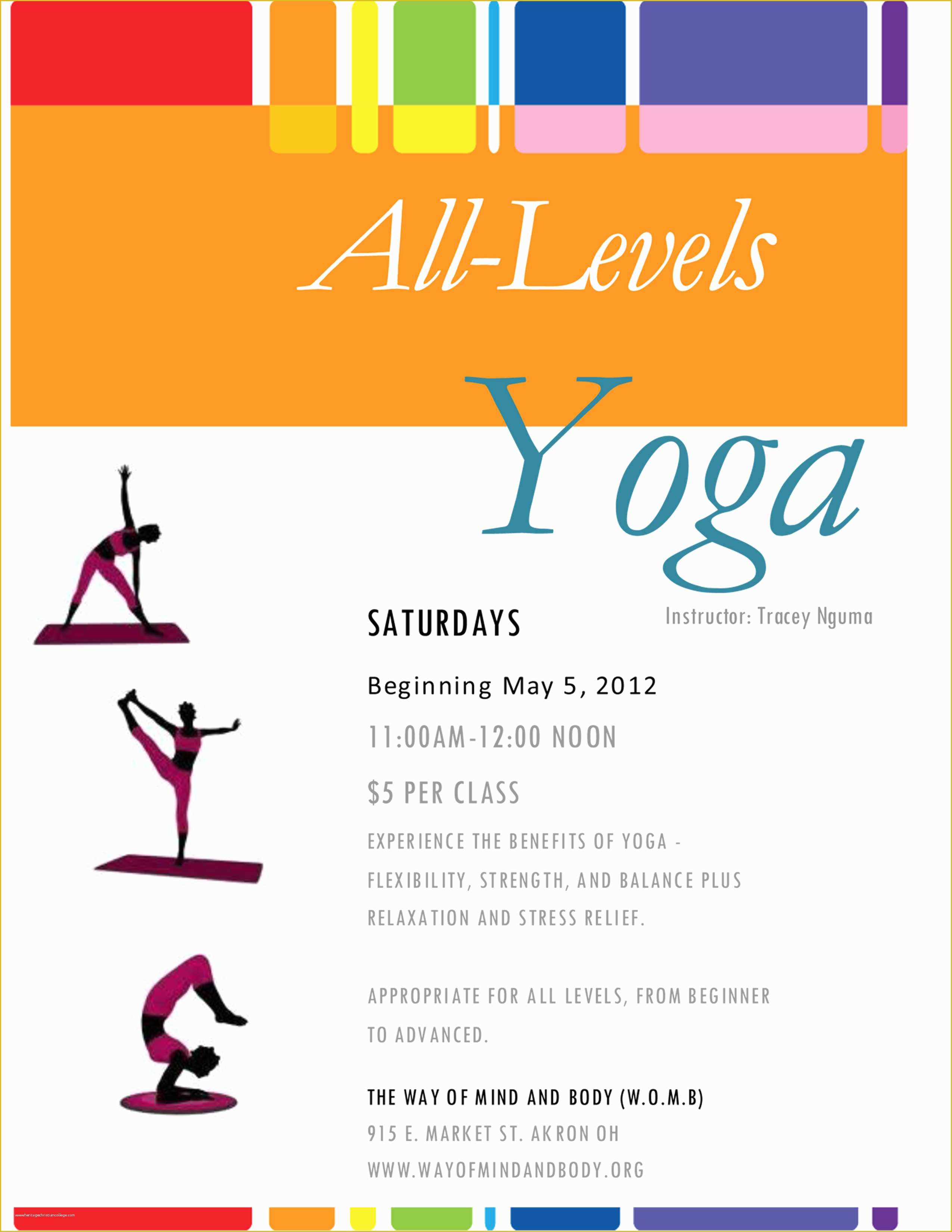 Yoga Flyer Template Word Free Printable Templates